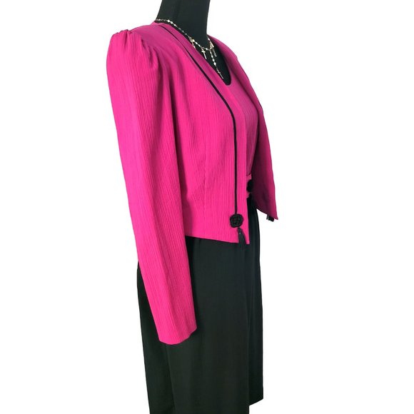 1980s Dress and Cropped Jacket Set - Picture 5 of 10